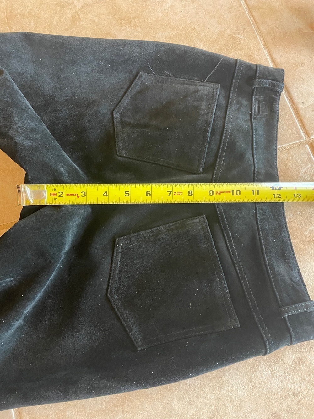 Vintage Arden B Black Suede Flare Pants – Y2K Bootcut, Size 4 - Picture 10 of 10
